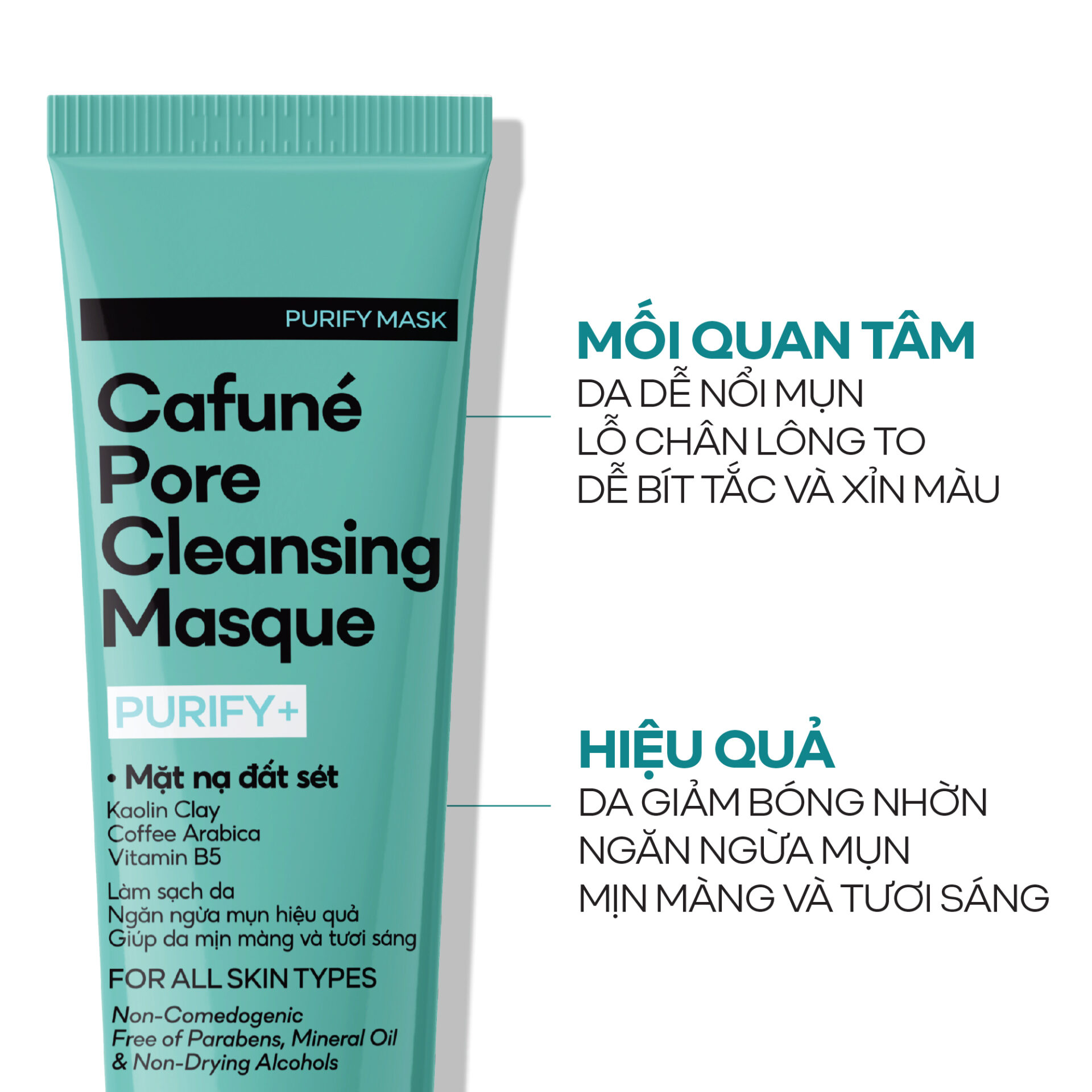 Mặt nạ đất sét Cafuné Pore Cleansing Masque giúp giảm bóng nhờn, ngăn ngừa mụn, 75ml