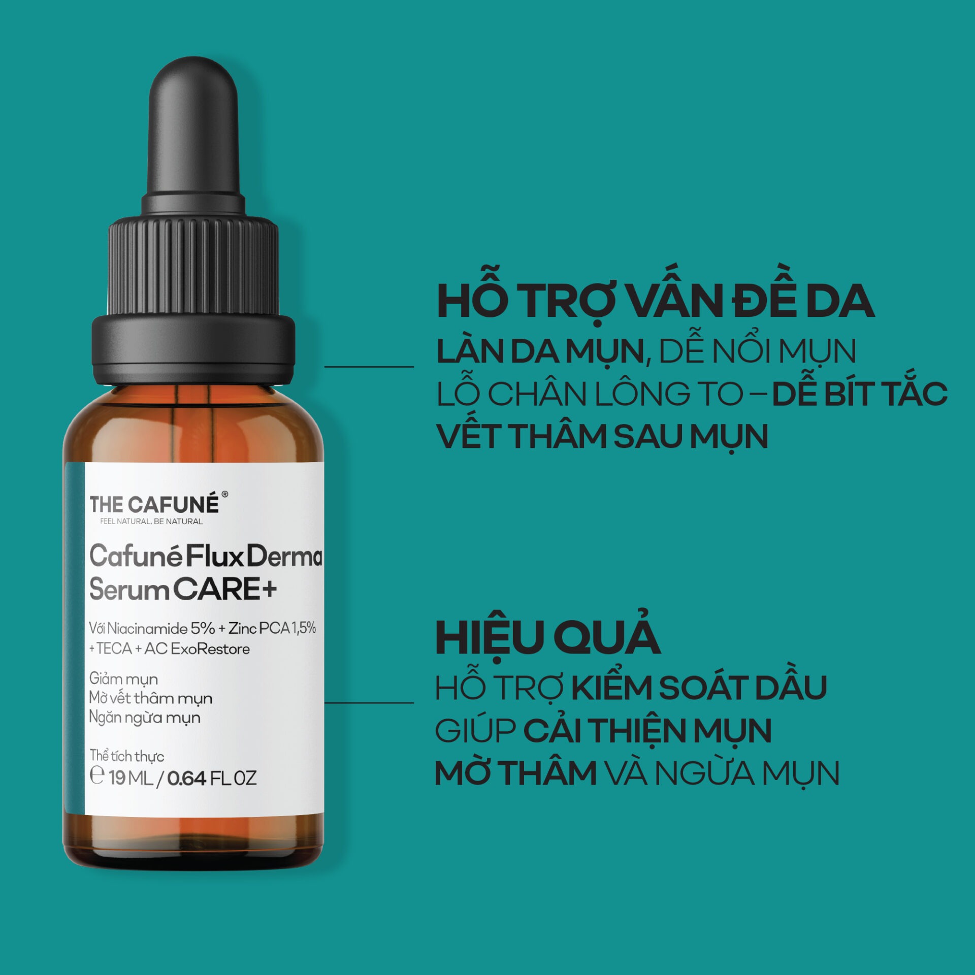 Combo Serum Mụn, Sữa Rửa Mặt, Gel Chấm Mụn The Cafuné Dành Cho Da Mụn 120gram Skincare