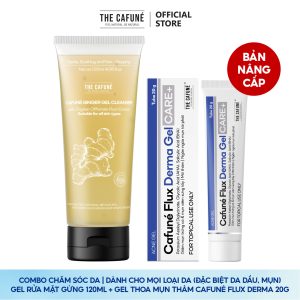 Combo Dành Cho Da Mụn Gel Chấm Mụn Cafuné Flux, Sữa Rửa Mặt The Cafuné 120gram